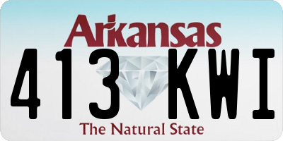 AR license plate 413KWI