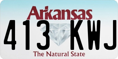 AR license plate 413KWJ
