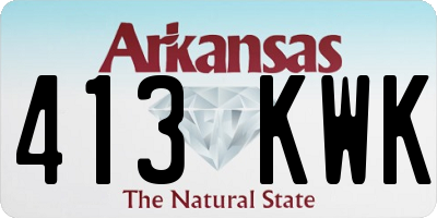 AR license plate 413KWK