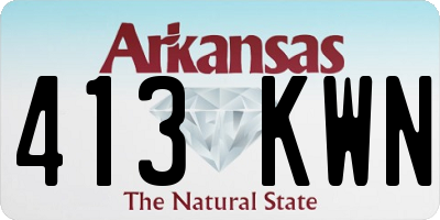 AR license plate 413KWN