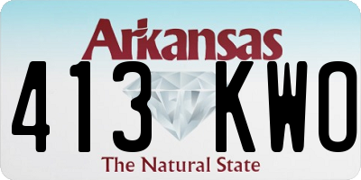 AR license plate 413KWO