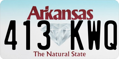 AR license plate 413KWQ
