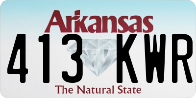 AR license plate 413KWR