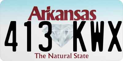 AR license plate 413KWX