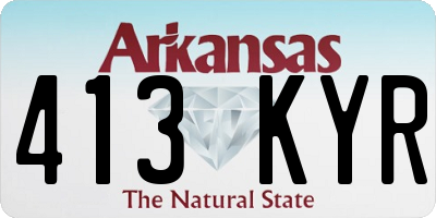 AR license plate 413KYR