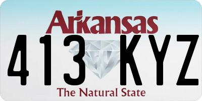AR license plate 413KYZ