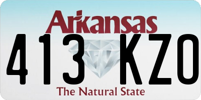 AR license plate 413KZO