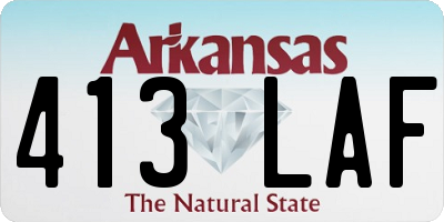 AR license plate 413LAF
