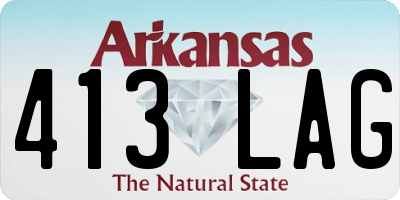 AR license plate 413LAG