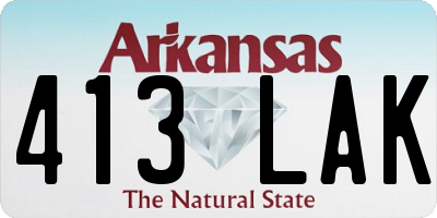 AR license plate 413LAK
