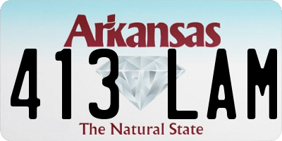 AR license plate 413LAM