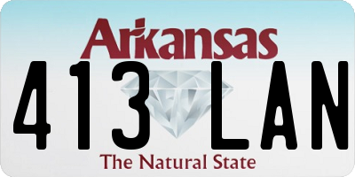 AR license plate 413LAN