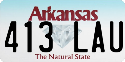 AR license plate 413LAU