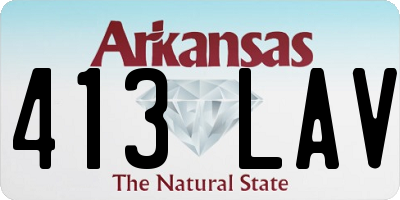 AR license plate 413LAV