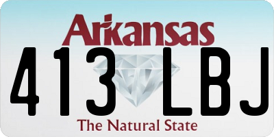 AR license plate 413LBJ