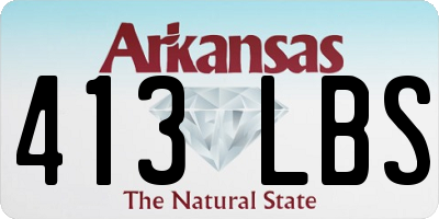 AR license plate 413LBS