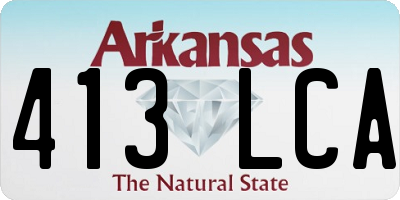 AR license plate 413LCA