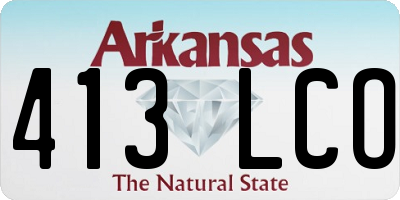 AR license plate 413LCO