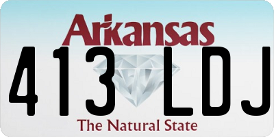 AR license plate 413LDJ