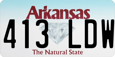 AR license plate 413LDW