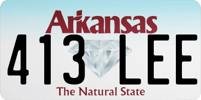 AR license plate 413LEE