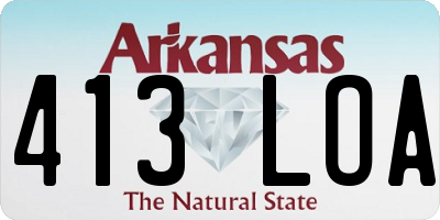 AR license plate 413LOA