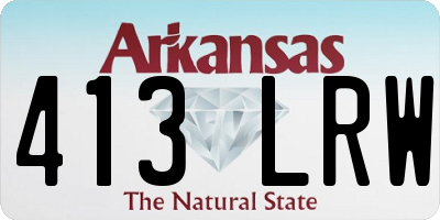 AR license plate 413LRW
