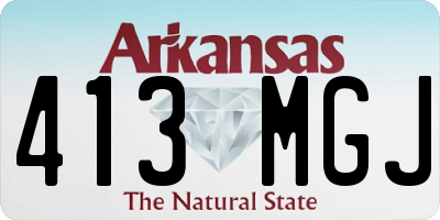 AR license plate 413MGJ