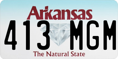 AR license plate 413MGM