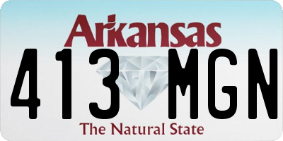 AR license plate 413MGN