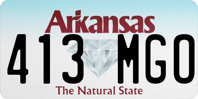 AR license plate 413MGO