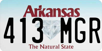 AR license plate 413MGR