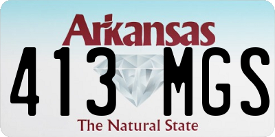 AR license plate 413MGS