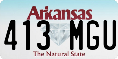 AR license plate 413MGU
