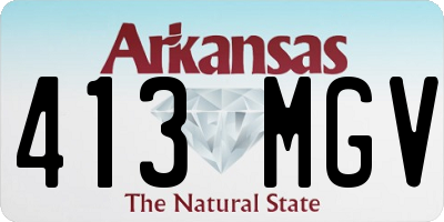 AR license plate 413MGV