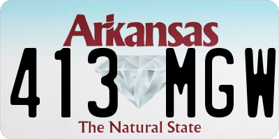 AR license plate 413MGW