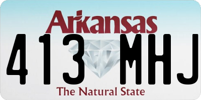 AR license plate 413MHJ