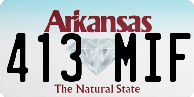 AR license plate 413MIF