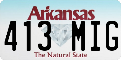 AR license plate 413MIG