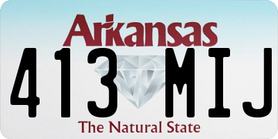 AR license plate 413MIJ