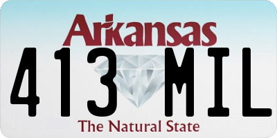 AR license plate 413MIL