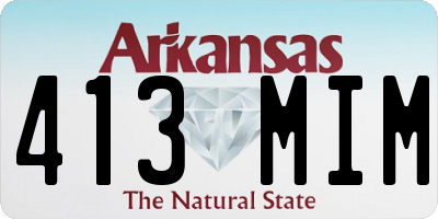 AR license plate 413MIM