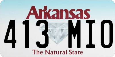 AR license plate 413MIO