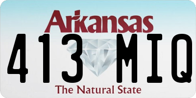 AR license plate 413MIQ