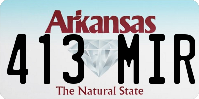 AR license plate 413MIR
