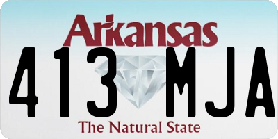 AR license plate 413MJA