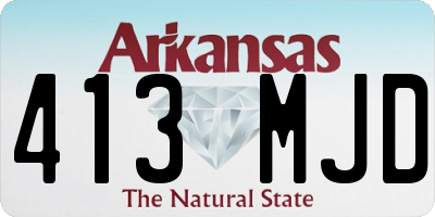 AR license plate 413MJD