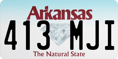 AR license plate 413MJI