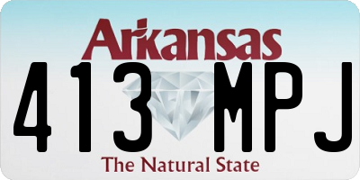 AR license plate 413MPJ