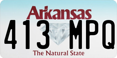 AR license plate 413MPQ